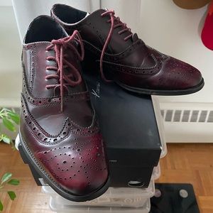 Joseph Abboud mens oxblood wingtip dressshoes